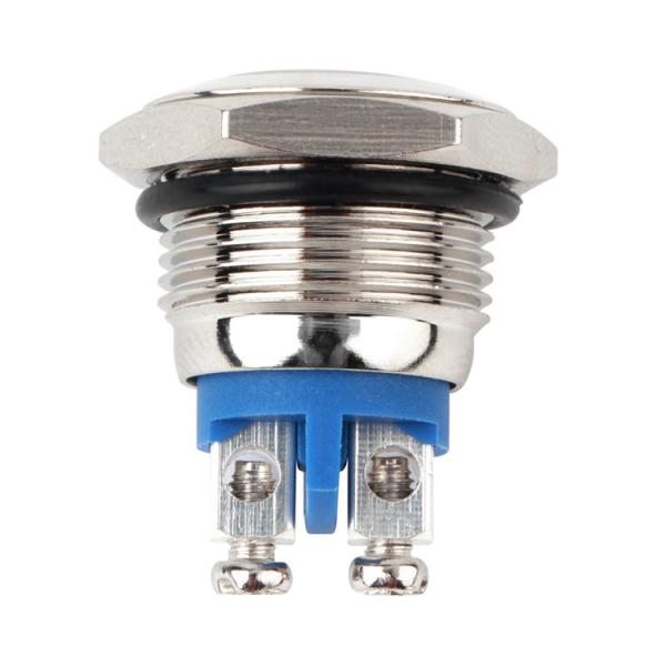 Cheap 12mm 2 Pin Momentary Tactile Push Button Switch Flat Round  IP68 for sale