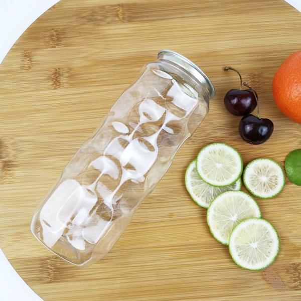Cheap 0.5 Liter Empty Plastic Bottles Jars With Easy Pull Cover Cold Pressed Juices for sale