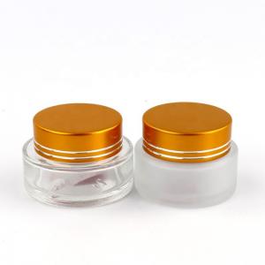 Best Airless Glass Beauty Cream Jars Aluminium / Plastic Cap 25-65mm Height wholesale