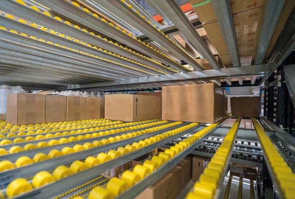 Cheap ACERACK Gravity Roller Racking , Flow Through Racking System For Warehouse Storage for sale