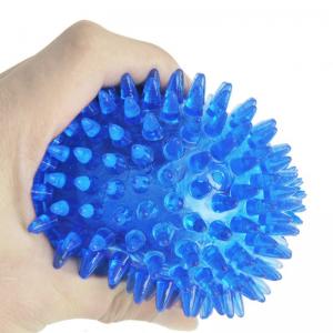 Best Dog Molar Rubber Ball Teeth Cleaning Sound Toy TPR Small Thorn Ball Elastic Interactive Training Puzzle wholesale