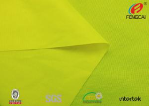 Best 75D Hi Vis Yellow Fabric , Hi Vis Reflective Material Customized Width / Weight wholesale