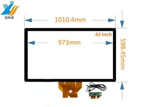 43 Inch 10 Point Capacitive Touch Screen Display USB Interface G+G Structure