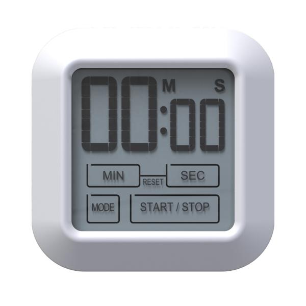 Cheap Square Magnetic Digital Count-Up Count-Down Kitchen Timer With Clock And Touch Screen for sale