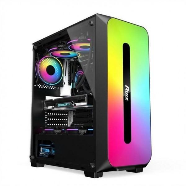 Cheap Micro ATX /ATX/ITX CASE Dazzle ARGB Effect Front Panel Bottom Mount Power Supply Available in Black and White for sale