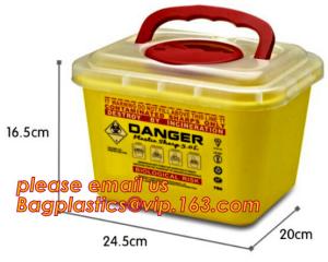 China Medical Plastic Disposable Wall Mounted Un3291 Sharp Container, Disposable sharps container round sharp box medical wast on sale