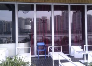 Aluminum Frame Glass Partition Wall  Sliding Partition Suspended