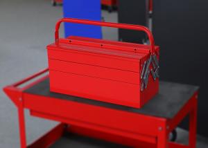 450mm Professional Red / Black Portable Tool Chest To Store Tools With 5 Trays