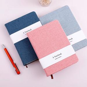 China 2022 Custom Linen Notebook Book Cloth Fabric Diary A6 Blank/Lined Pages Leather Cover on sale