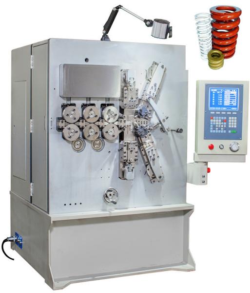 Cheap Computerized CNC Big Compression Spring Coiling Machine With Six Axis Grey White for sale