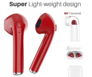 Red I7s Tws Bt I8 Mobile Phone Earphone With Charger Stand For Apple Iphone X 8 7 6 Plus
