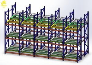 China Metal Push Back Racking System / Radio Shuttle Push Back Shelving on sale
