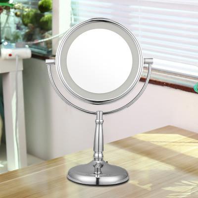 Cheap Round 10x Lighted Makeup Mirror / Double Sided Magnifying Mirror for sale