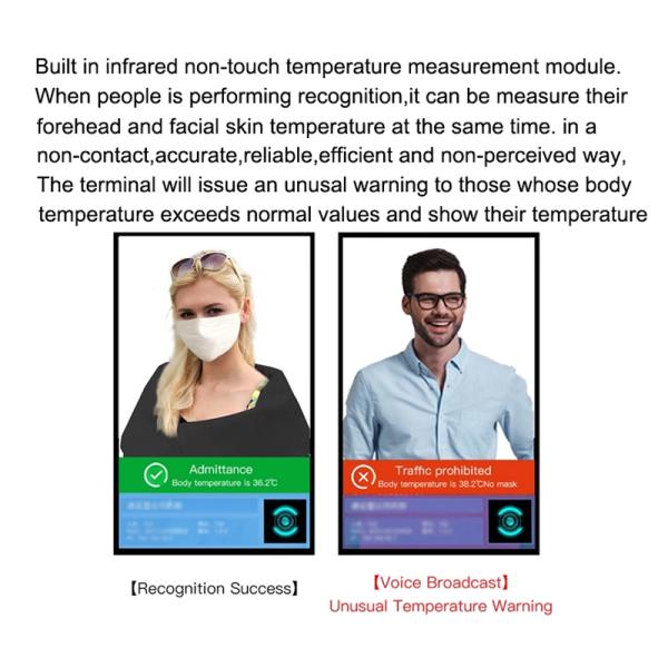 Thermal Camera 200W Pixels Face Recognition Temperature Measurement