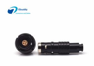Black Color Plating Lemo Alternative Push Pull Circular Connectors 0K 4pin Plug And Socket