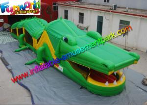 Best Outdoor Crocodile Inflatables Obstacle Course Rentals / Custom Obstacle Game wholesale