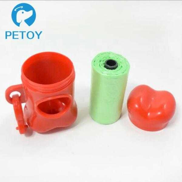 Cheap Small Convenient  Biodegradable Poop Bags With Dispenser And Leash Clip for sale