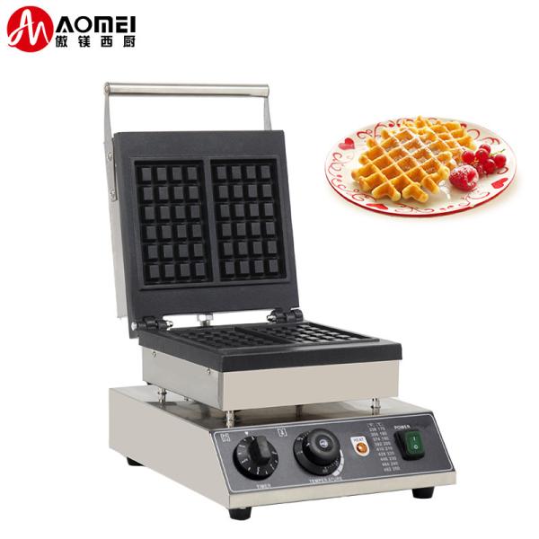 Cheap Outdoor Waffle Maker Machine with Non-stick Square Shape and Electricity Power Source for sale