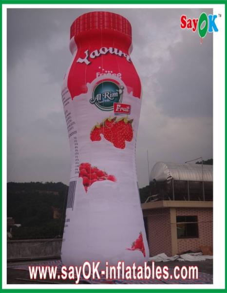Cheap Fireproof PVC Tarpaulin Inflatable Yogurt Bottle For Adversting Campaign for sale