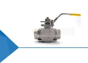 Gas Pipe Line 1'' Port 3 Way Hydraulic Actuated Ball Valve