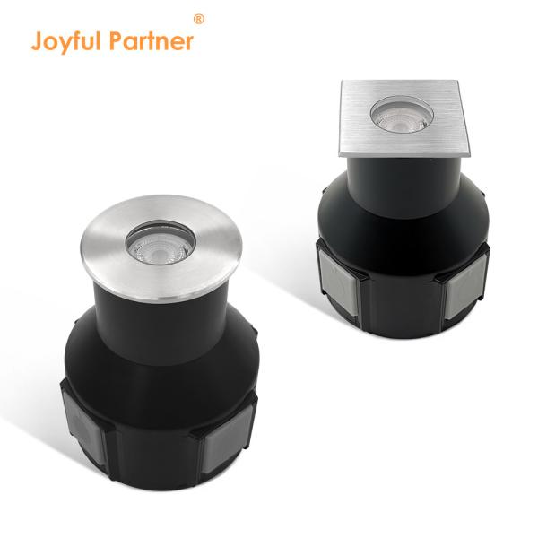 Cheap Recessed IP67 Underground Light Low Voltage 1W 3W 3000K DC24v Round Square Shape With Stainless Steel Front Cover for sale