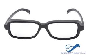 Best Elegance Plastic Frame Plastic 3D Glasses , Men Circular Polarized 3D Computer Glasses wholesale