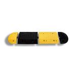 Best Rubber Black And Yellow Speed Bumps , Parking Lot Safety Industrial Speed Bumps wholesale