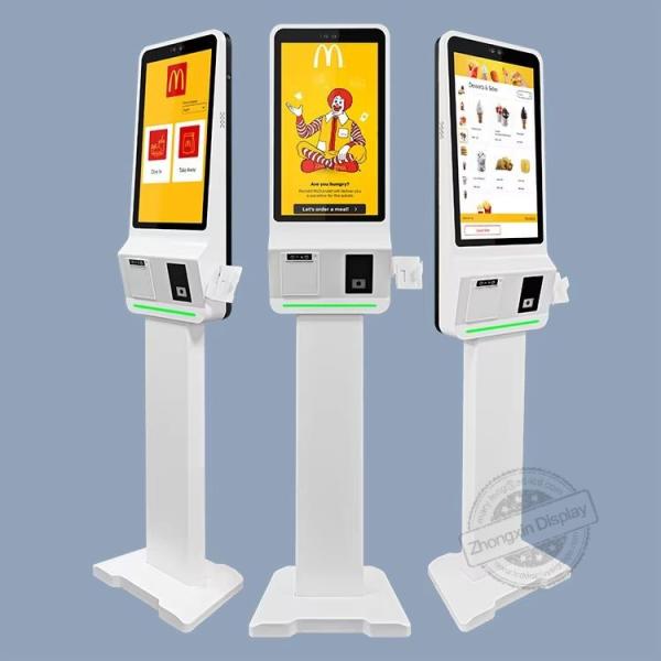 Cheap 21.5" 24" 27" 32" Self Service Payment Kiosk Max Resolution 1920*1080 Digital Restaurant Menu Display for sale