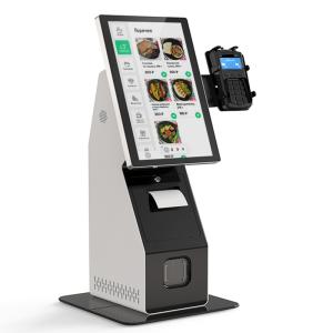 China Customized Dual Screen Kiosk , Payment Terminal Kiosk 15.6 Inch For Restaurant on sale