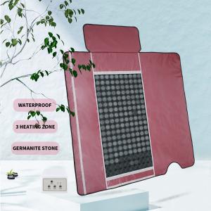 New Style Gold Far Infrared 3 Heating Zone Bian Stones Sauna Blanket With One Controller For Home