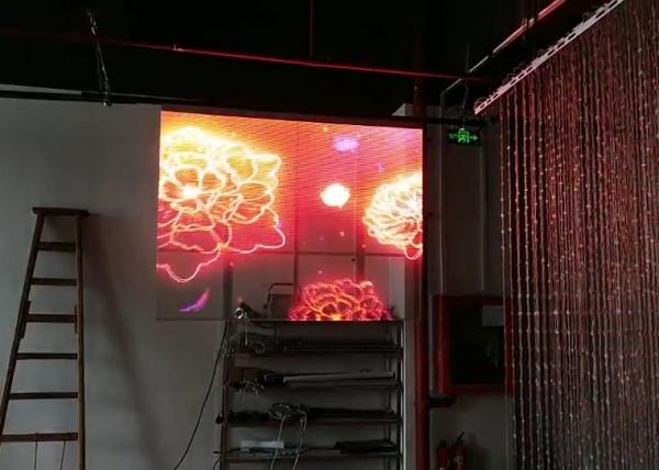 Cheap AC85V Transparent LED Video Wall Screen RGB Led Window Display Screen for sale