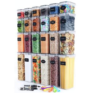 China Hot Selling Plastic Cereal Storage Jars Airtight Food Storage Container Set on sale