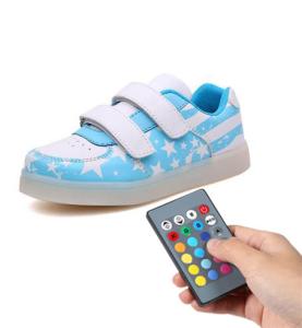 China Trainer Simulation Led Shoes , Remote Control Girls Light Up Sneakers on sale