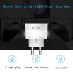 App Controlled Wifi Smart Plug Remote Control Socket With Led Light / Power