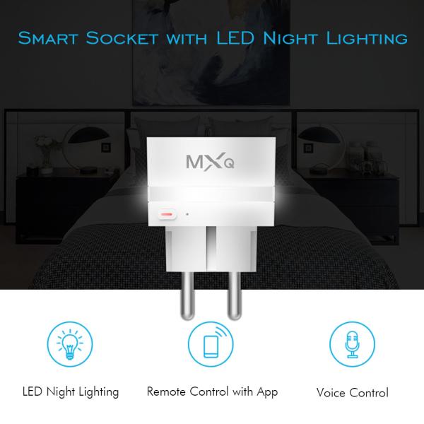 Cheap Electrical WIFI Smart Plug Remote Controlled Real Time Status Feedback With Alexa for sale