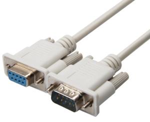 China 10m Serial  RS232 Com white Male to Female Extension Cable Lead DB9 M TO DB9 F on sale