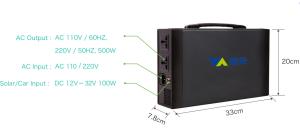 700 Watt Solar Portable Power Station CPAP Emergency Solar Generator For Home