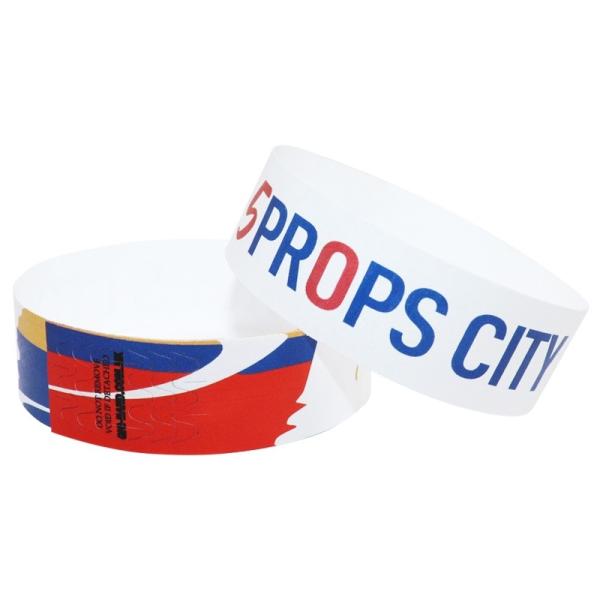 Cheap Bar Coding Full Color Printing One Time Wristbands Paper Bands For Events for sale