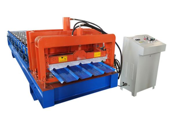 Cheap High Build Roofing Sheet Roll Forming Machine 12 Forming Steps With PLC Automatic Program for sale