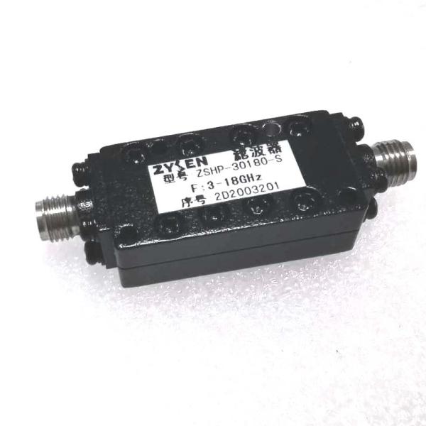 Cheap 40dB rejection 10W RF Microwave Filter 3 to 18GHz Microwave High Pass Filter for sale