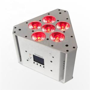 China Battery Powered Led Par Cans , Smart 6x18w Rgbwa Uv 6 In 1 Wireless Led Stage Lights Moblie Phone APP Control on sale