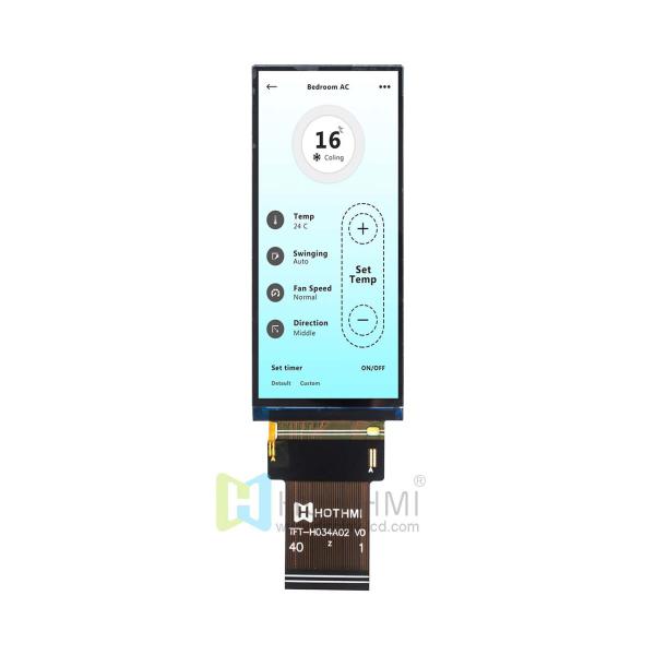 3.4-inch color TFT LCD/ST7701S controller/412x960 resolution/RGB interface/FPC