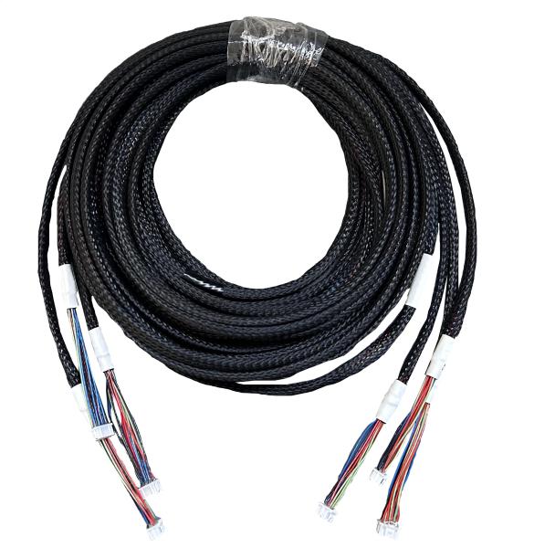 Cheap Braided Shield Industrial Wiring Harness One Tow Five Button Interface for sale