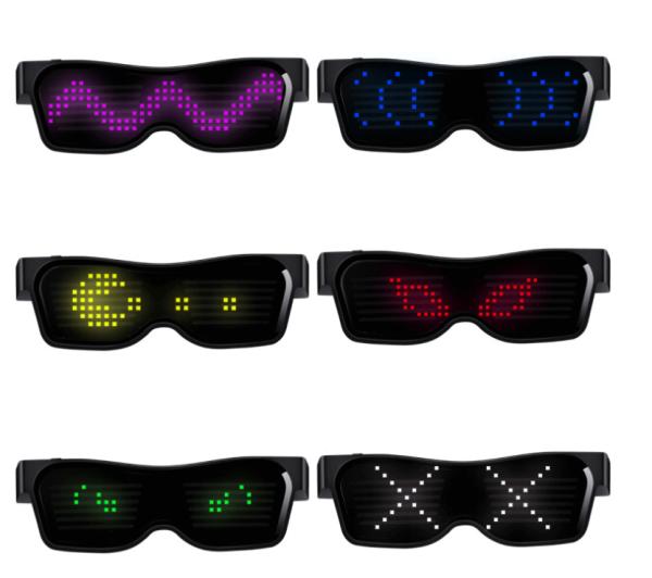 Cheap Light Up Programmable LED Glasses With Bluetooth Smartphone App Control for sale