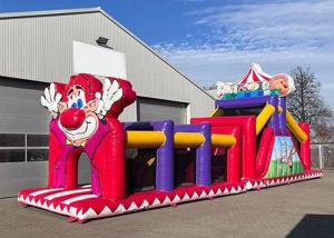 China Mega Inflatable Obstacle Courses Bouncy Castles For Kids Adults on sale