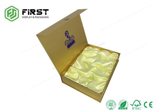 Cheap Custom Logo Printed Luxury Magnetic Closure Rigid Cardboard Gift Box With Velvet Insert for sale