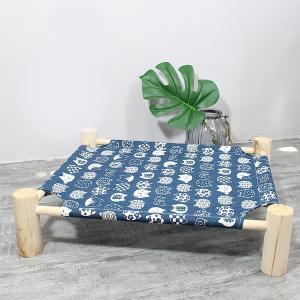 China Cat and Dog Hammock Bed Wooden Cat Hammock Elevated Cooling Bed Detachable Portable Indoor Outdoor Pet Bed Suitable for Cats on sale