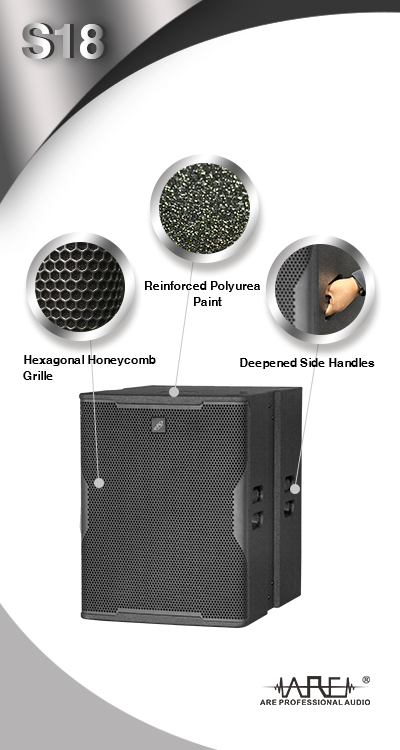 ARE Audio Line Array Speakers Passive Line Array with Eight Single 10" Full Range and Four 18" Bandpass Subwoofers
