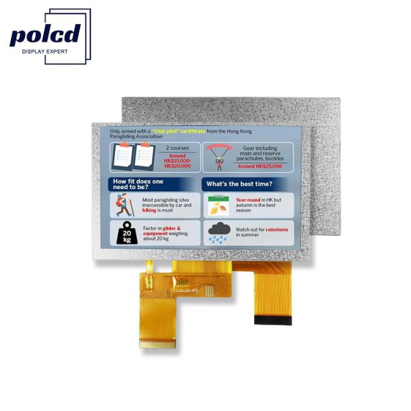 Cheap Polcd 5 Inch TFT Display 800x480 RGB 24 Bit Interface IPS Full View Angle High Contrast LCD Module for sale