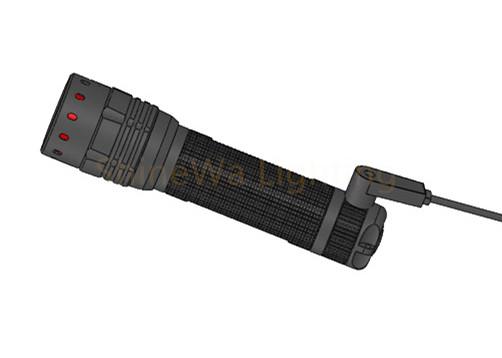 Cheap Focusing High Power Led Torch Light / Durable Brightest Rechargeable Flashlight for sale